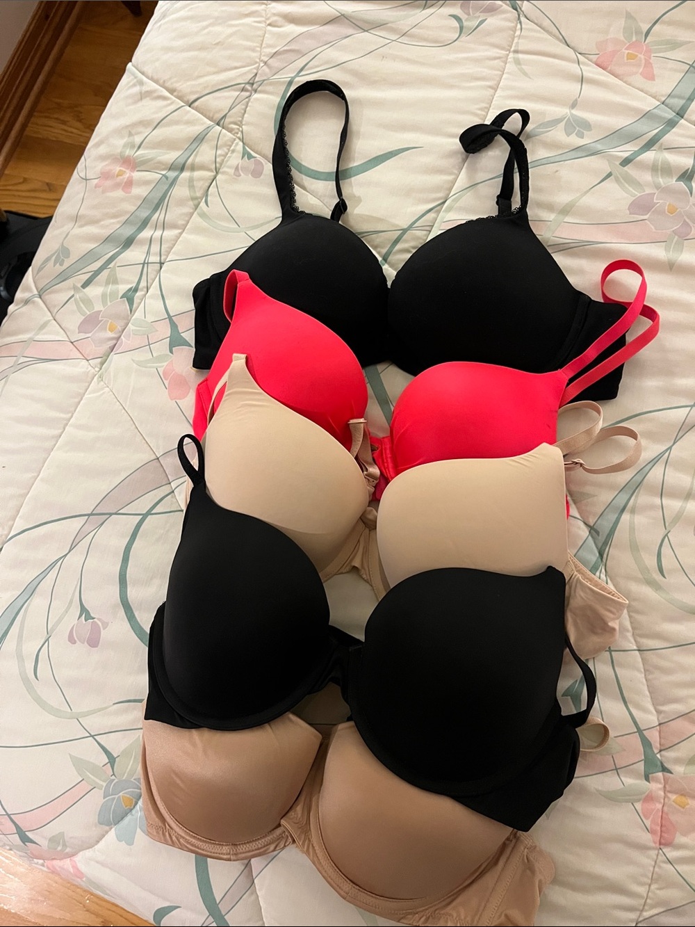 Victoria's Secret Bra Bundle - Black, Hot Pink, Nude